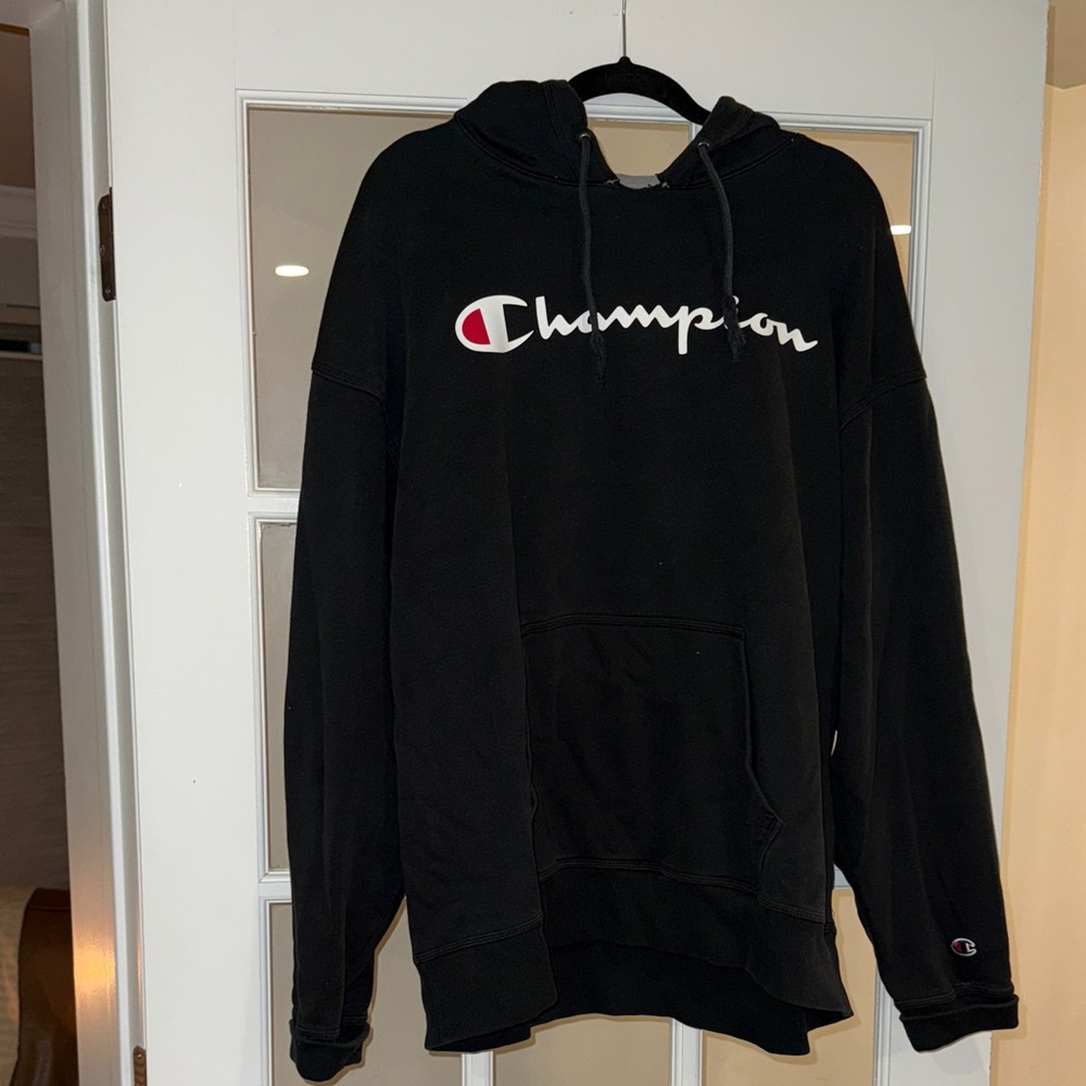 Champion Black Men's Pullover Hoodie